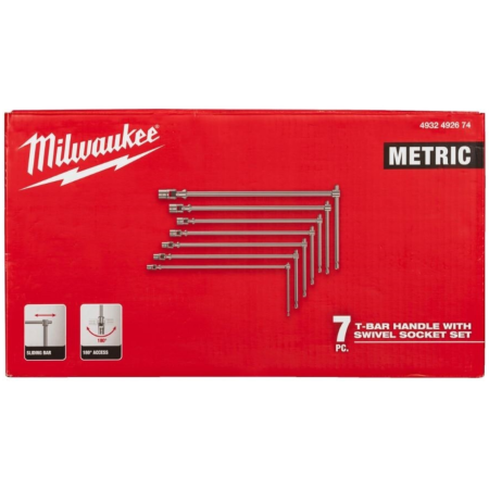 Set di 7 chiavi a snodo Milwaukee metric