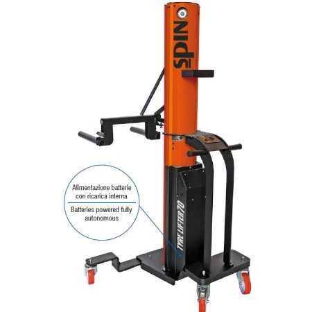 Sollevatore per Ruote Auto a batteria SPIN TYRE LIFTER 70