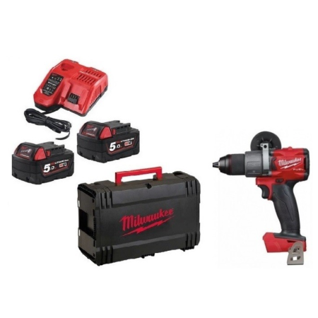 Trapano avvitatore Milwaukee M18 FPD2-502X Fuel a percussione +batteria 5,0 Ah