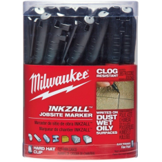 Pennarello Indelebile Punta Fine 1mm Nero Milwaukee cf.36 pz