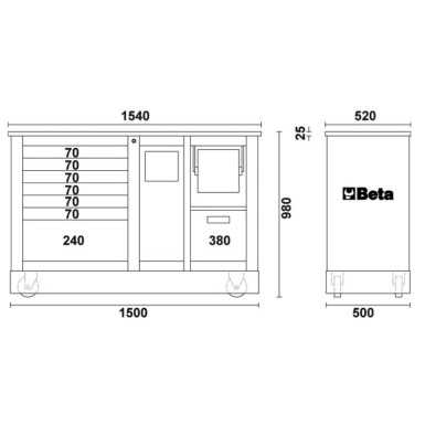 Cassettiera portautensili Racing SM rosso C39SM R