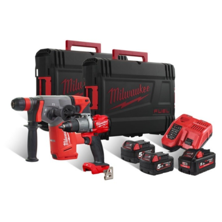 Kit M18 FPP2P2-553 Fuel Trapano a percussione e tassellatore a batteria