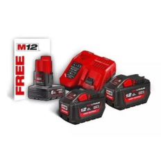 KIT BATTERIE DA 18V 2X12.0AH + 1M12x6.0AH HNRG-122