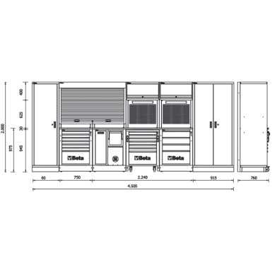 Combinazione arredo officina RSC50 2.0