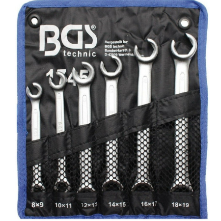 Serie 6 chiavi Chiave doppia Aperta esagonale per raccordi tubi Idarulici BGS