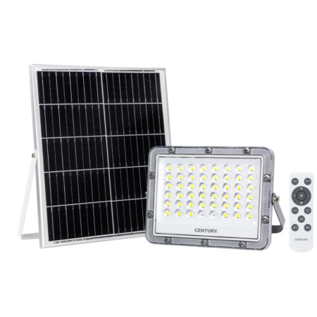 Proiettore LED 50W con pannello solare 4000k - Century