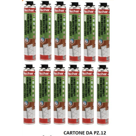 N.12 Schiuma Fastgrip 800 Per Pannelli Isolanti Fischer 800 ml