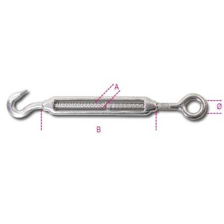 TENDITORI DUE OCCHI INOX M4