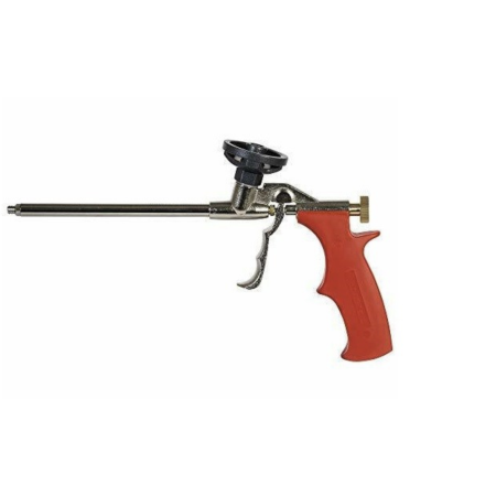 Pistola in metallo per schiuma poliuretanica con 2 prolunghe.