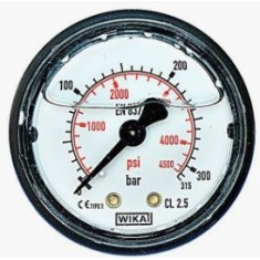 MANOMETRO 1/4M,D.50, 0-250BAR, ATTACCO POSTERIORE