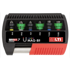 LTI By Krino 66002445 - Set Inserti "Mag-Bit" Con Portainserto Magnetico, MyBit7 - 7 Pezzi