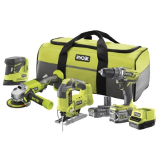 Ryobi R18CK4B-252S Kit 4 Utensili 18v Con Doppia Batteria 2,0ah E 5,0ah Con Borsone Incluso