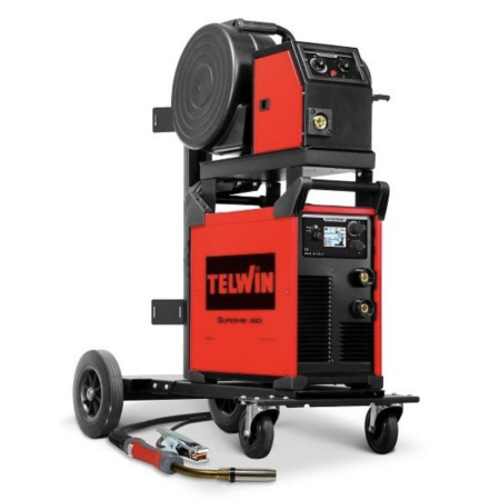 Saldatrice inverter multiprocesso Telwin Supermig 450i Pack con trainafilo esterno, 20-400A