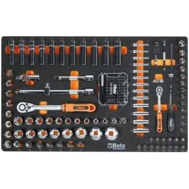 Cassettiera porta attrezzi Beta con 7 cassetti Antracite RSC24/7A con assortimento di 295 utensili