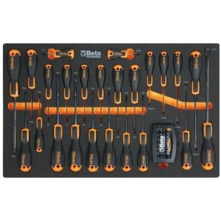 Cassettiera porta attrezzi Beta con 7 cassetti Antracite RSC24/7A con assortimento di 295 utensili