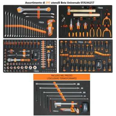 Cassettiera porta attrezzi Beta con 7 cassetti Antracite RSC24/7A con assortimento di 295 utensili