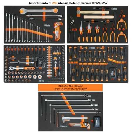 Cassettiera porta attrezzi Beta con 7 cassetti Antracite RSC24/7A con assortimento di 295 utensili