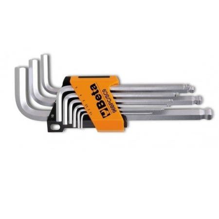 SERIE DI 9 CHIAVI A BRUGOLA PUNTA SFERICA BETA 96BPC/SC9