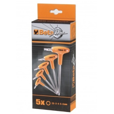 SERIE DI 5 CHIAVI A BRUGOLA CON IMPUGNATURA BETA 96T/S5P