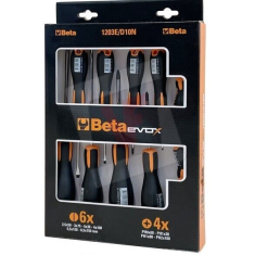 Serie di 10 giravite Evox art. 1201E, 1202E Beta 1203E/D10N