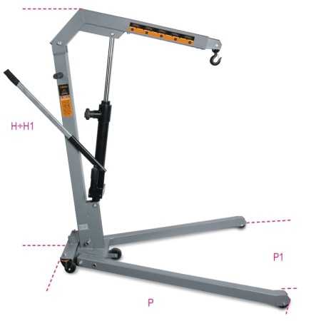 Gru idraulica pieghevole con pompa a doppio effetto Beta 3024