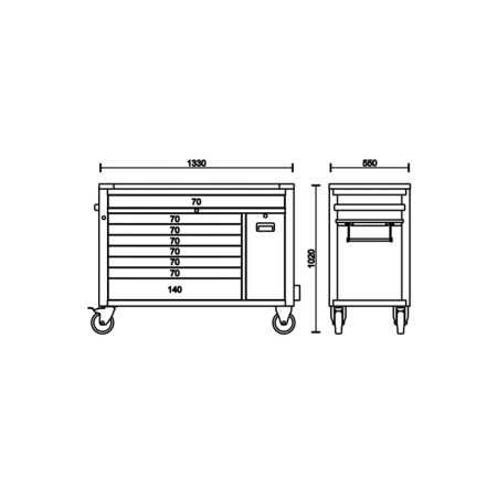 Carrello RSC24AXXL + assortimento di 1061 utensili Beta