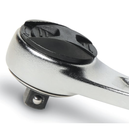 Cricchetto reversibile con attacco quadro maschio 1/4 3/8 1/2