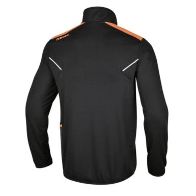 Micropile gird fleece con zip corta, nero 7563N