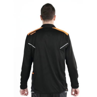 Micropile gird fleece con zip corta, nero 7563N