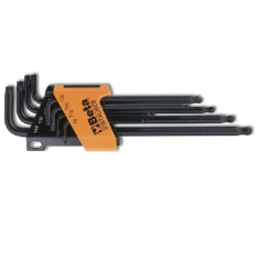 CHIAVI MASCHIO PIEGATE CON ESTREMITA' SFERICA ,MODELLO LUNGO, PER VITI CON IMPRONTA TORX® 8PZ ART. 97BTXL/SC8