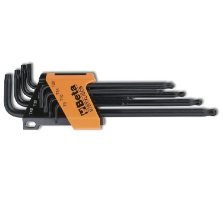 CHIAVI MASCHIO PIEGATE CON ESTREMITA' SFERICA ,MODELLO LUNGO, PER VITI CON IMPRONTA TORX® 8PZ ART. 97BTXL/SC8