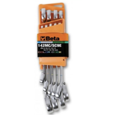 Serie Di 9 Chiavi Combinate A Cricchetto Reversibile Colorate Con Supporto Compatto - Beta 142MC/SC9I-E