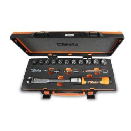 Chiave dinamometrica a scatto Zero-Reset in cassetta con bussole e prolunghe 666/C10X