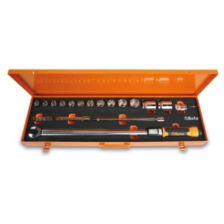 Chiave dinamometrica a scatto Zero-Reset in cassetta con bussole e prolunghe 666/C30