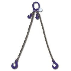 Pendente per sollevamento con ganci accorciatori, catena a 2 bracci, grado 10 8097/G10