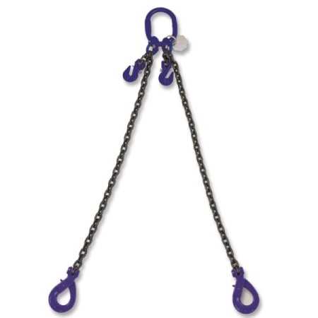 Pendente di sollevamento, gancio Self-Locking e accorciatore, catena 2 bracci, G10 8097SL/G10