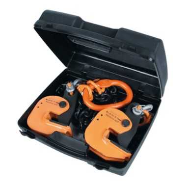 Pendente di catena a 2 bracci con pinze per il sollevamento orizzontale di lamiere 8135HS