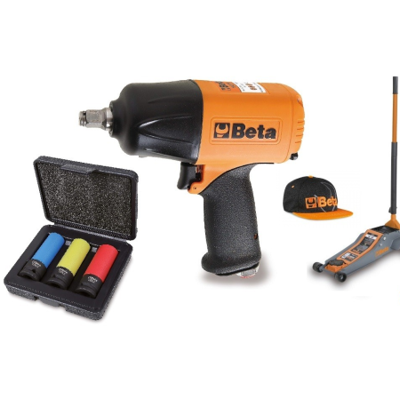 Kit per gommisti Beta 1927P/KVA con avvitatore, sollevatore idraulico e 3 chiavi bussola