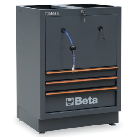 Modulo Fisso Con 3 Cassetti E 2 Arrotolatori Integrati Per Arredo Officina C45PRO - Beta C45PRO 2.0 ACT