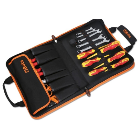 Valigetta Pieghevole Con Assortimento Di 24 Utensili Per Elettricisti - Beta 2001/BZ24 MQ