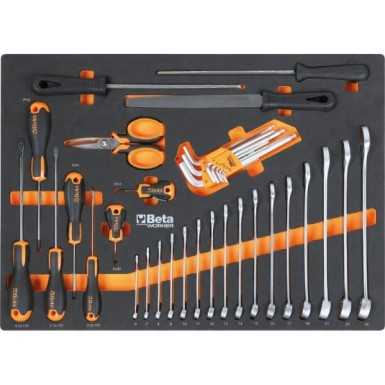 Cassettiera mobile con 6 cassetti e assortimento di 196 utensili universali BW C04BOX-A VU