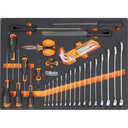 Cassettiera mobile con 6 cassetti e assortimento di 196 utensili universali BW C04BOX-A VU