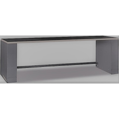 Banco da lavoro da 2,8 metri con piano grigio  per arredo officina RSC55 C55B/2,8