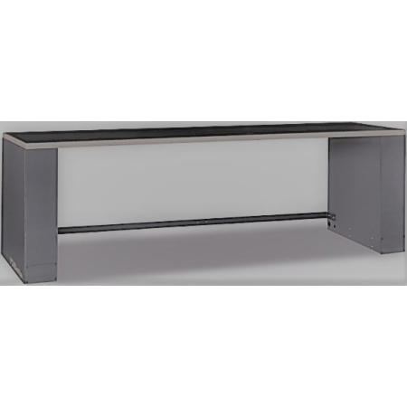 Banco da lavoro da 2,8 metri con piano grigio  per arredo officina RSC55 C55B/2,8