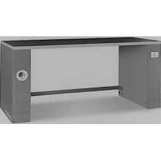 Banco da lavoro da 2 metri con piano grigio per arredo officina RSC55 C55PRO B/2