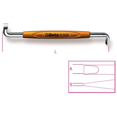 GIRAVITE A SQUADRA PER VITI A TESTA CON INTAGLIO CROMATI SxA MM 1,2x8 ART. 1236B