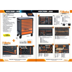 Cassettiera 8 cassetti con assortimento 398 utensili Beta 2400 RSC24-8/O EL 2