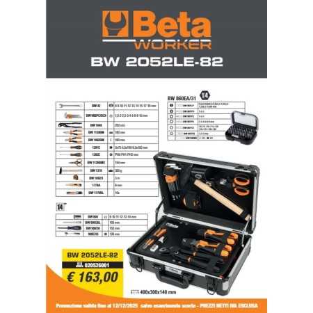 Valigia con assortimento di 82 utensili BW 2052LE-82