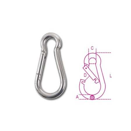 MOSCHETTONI INOX AISI 316 4,5X40 8274