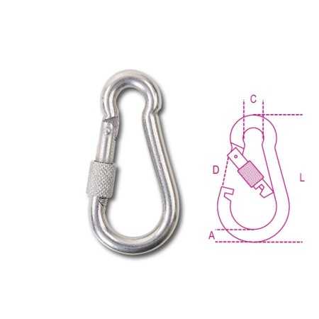 MOSCHETTONI CON GHIERA INOX AISI 316 6X60 8274G